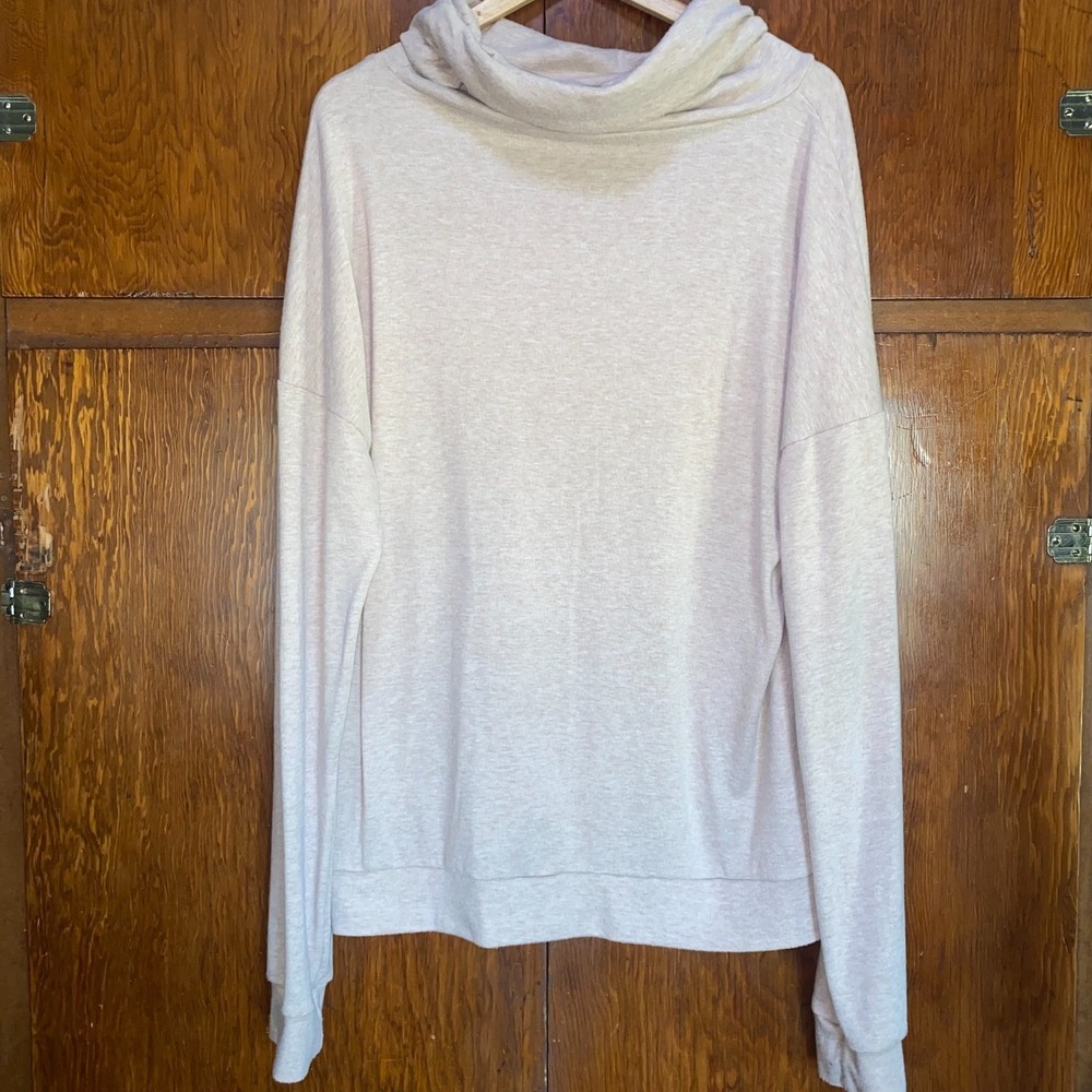Women's XL Tan Brown Oversized Slouchy Turtleneck Sweater Neutrals Cottagecore